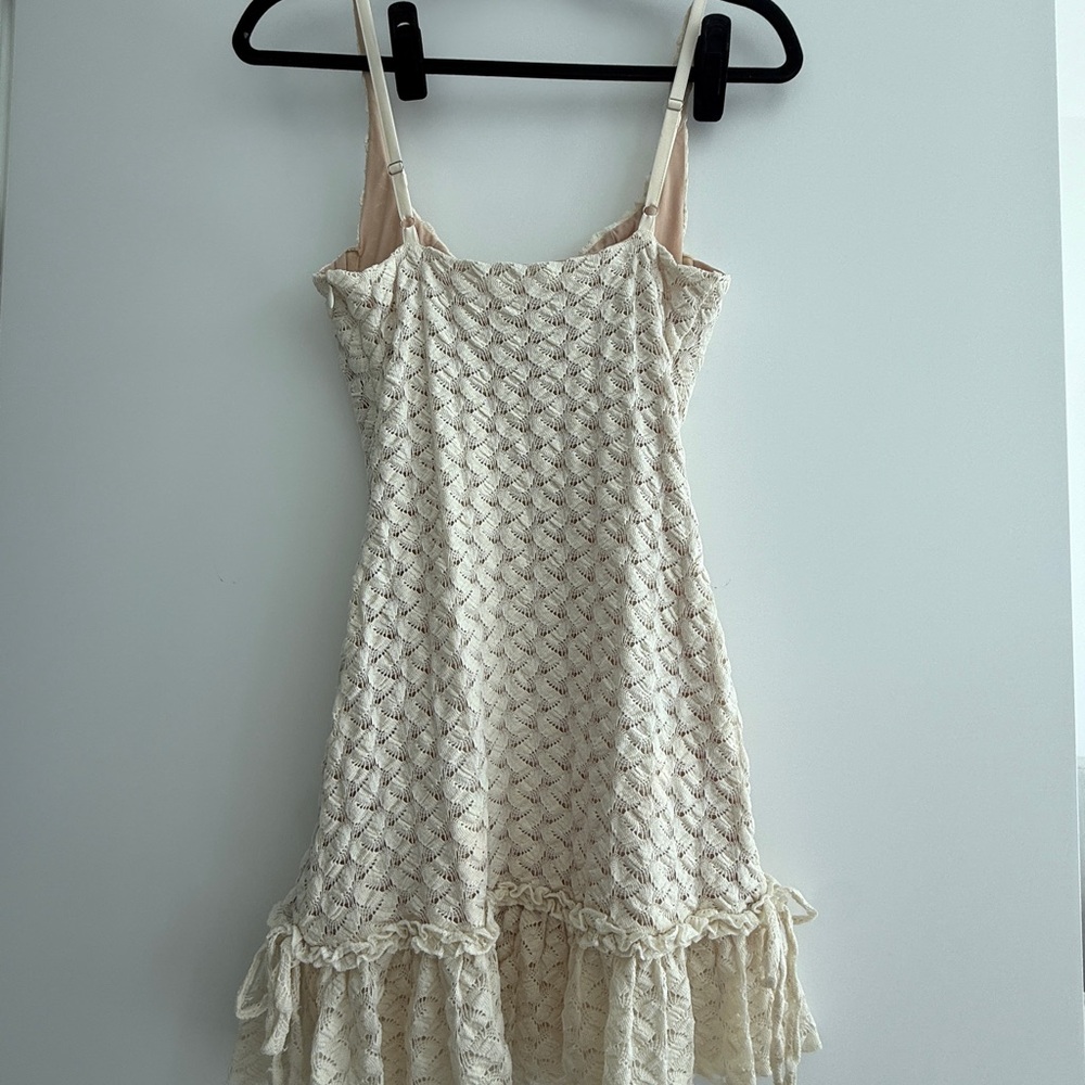 Meshki Marietta Cupped Lace Mini Dress - Ivory - Picture 3 of 4